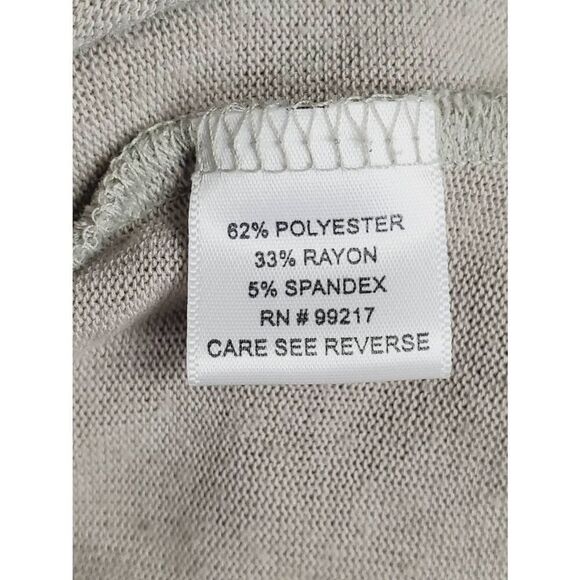 Studio Y Taupe Ruffle Open Front Cardigan M - Picture 7 of 8